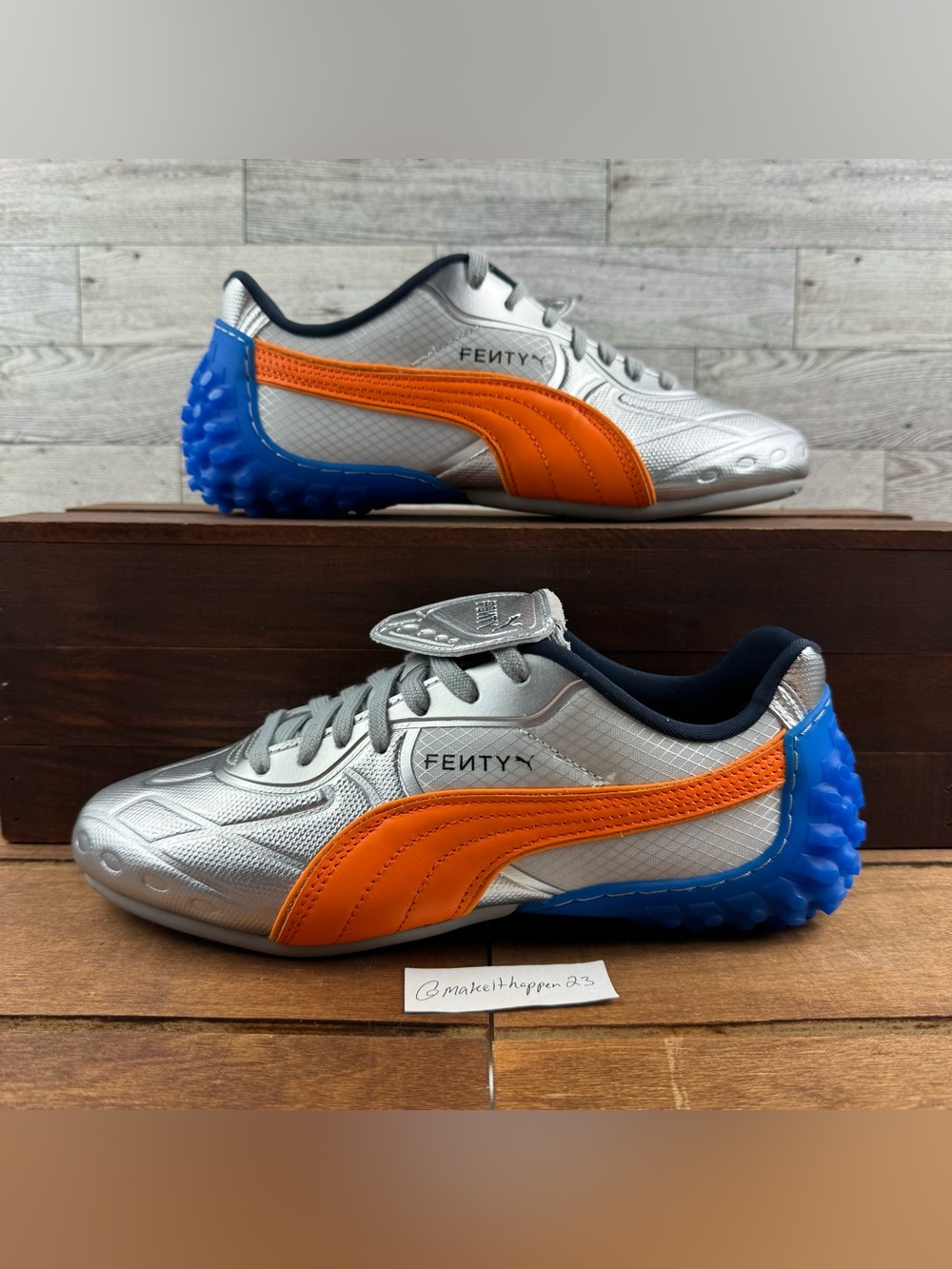 Puma x FEBTY Avanti LS-X Rihanna Silver Blue Orange 404809-02 Women 6.5, 7, 7.5